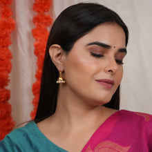 Load image into Gallery viewer, Goldplated Silver Jhumkis with Pearl Drops