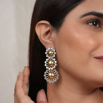 Three Layered Flower Earrings