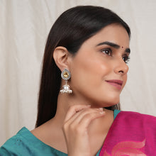 Load image into Gallery viewer, Dual Tone Drop Studs Jhumkis