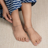 Silver Snake Chain Anklet (Single)