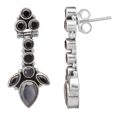Black Silver Earrings