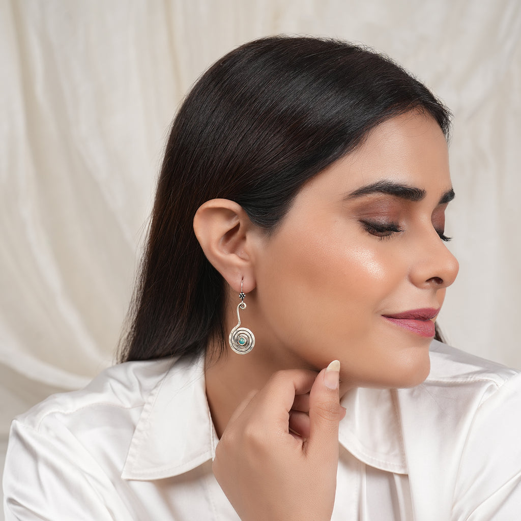 Boho Spiral Drop Earrings