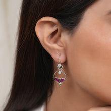 Load image into Gallery viewer, Chandrika Pearl &amp; Pink Zircon Earrings