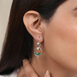 Chandrika Pearl & Green Zircon Earrings