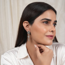 Load image into Gallery viewer, Layered Silver Jhumki Stud Earrings