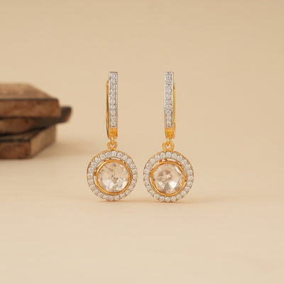 Classic Moissanite Drop Huggie Earrings