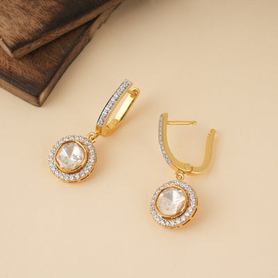 Classic Moissanite Drop Huggie Earrings