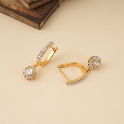 Classic Moissanite Drop Huggie Earrings