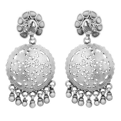 Dancing Peacock Stud with Jaali Earrings