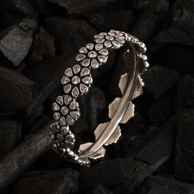 Zircon Flower Bangle