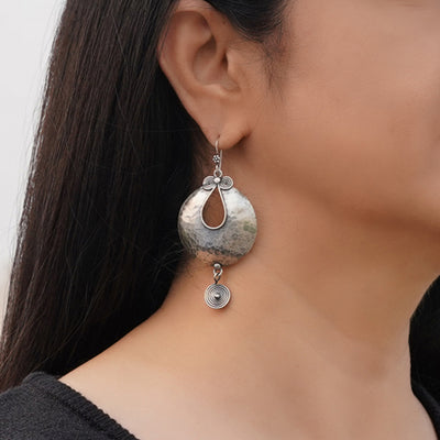 Hammered Silver Earrings