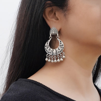 Statement Silver Chaand Baalis