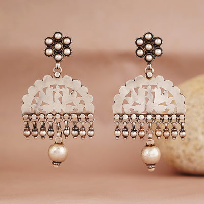 Silver Jaali Earrings