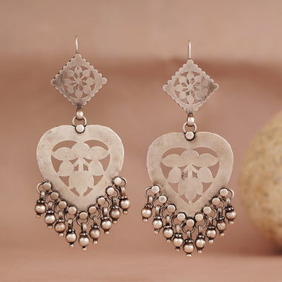 Silver Jaali Earrings