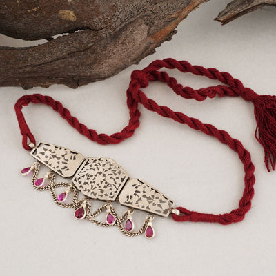 Silver Jaali Necklace