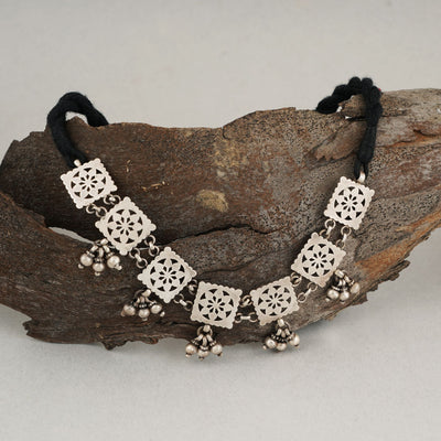 Intricate Jali Ghungroo Drop Choker