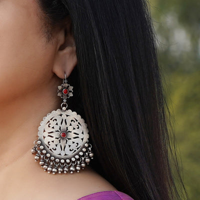 Silver Jaali Earrings