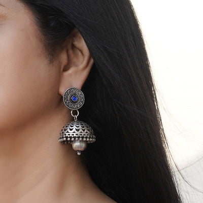 Tribal Silver Jhumkis