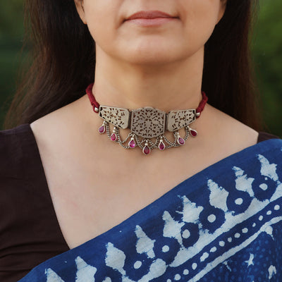 Silver Jaali Necklace