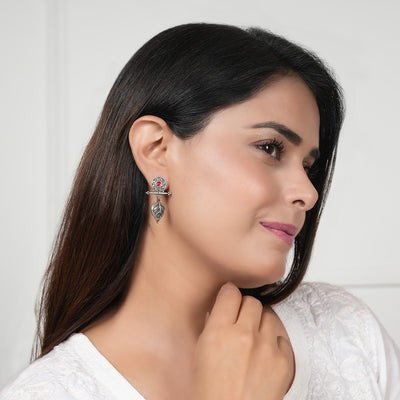 Silver Leaf Earrings