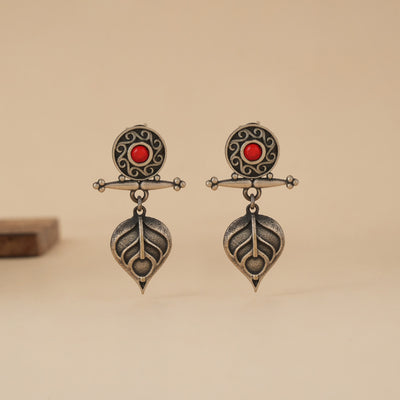 Silver Leaf Earrings