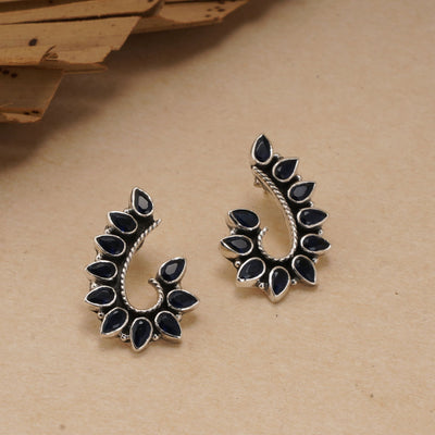 Blue Silver Earrings