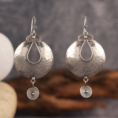Hammered Silver Earrings
