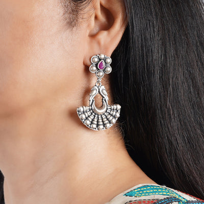 Tribal Silver Earrings