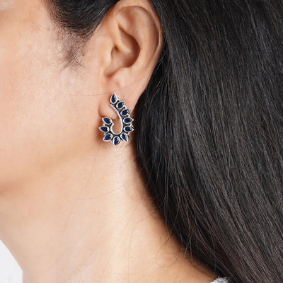 Blue Silver Earrings