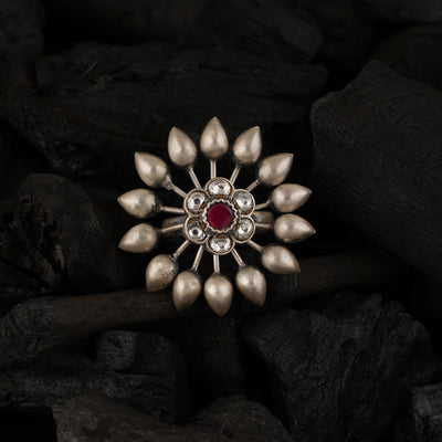 Kundan Flower Ring
