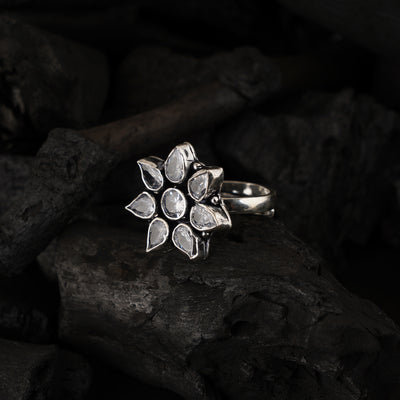 Zircon Flower Ring