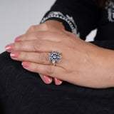 Zircon Flower Ring