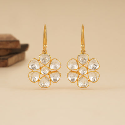 Elegant Flower Moissanite Earrings