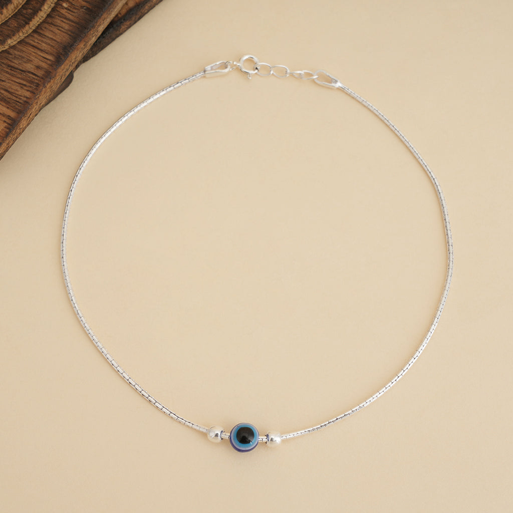 Evil Eye Silver Anklet