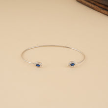 Load image into Gallery viewer, Evil Eye Silver Kada Bracelet