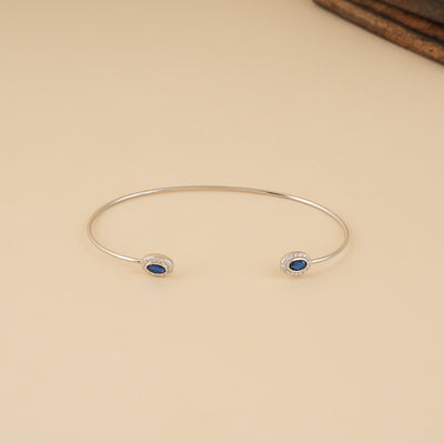 Evil Eye Silver Kada Bracelet