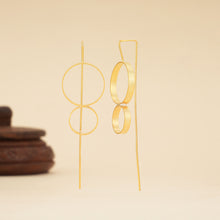 Load image into Gallery viewer, Silver Circle Drop Earrings
