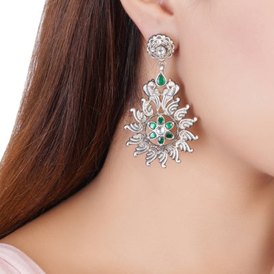 Green Kundan Earrings