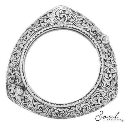 Hinged Opening Tribal Bangle
