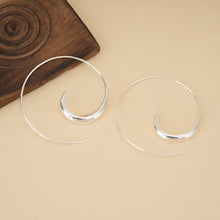 Load image into Gallery viewer, Large Silver Open Hoops