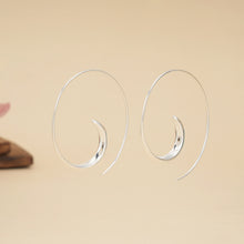 Load image into Gallery viewer, Large Silver Open Hoops
