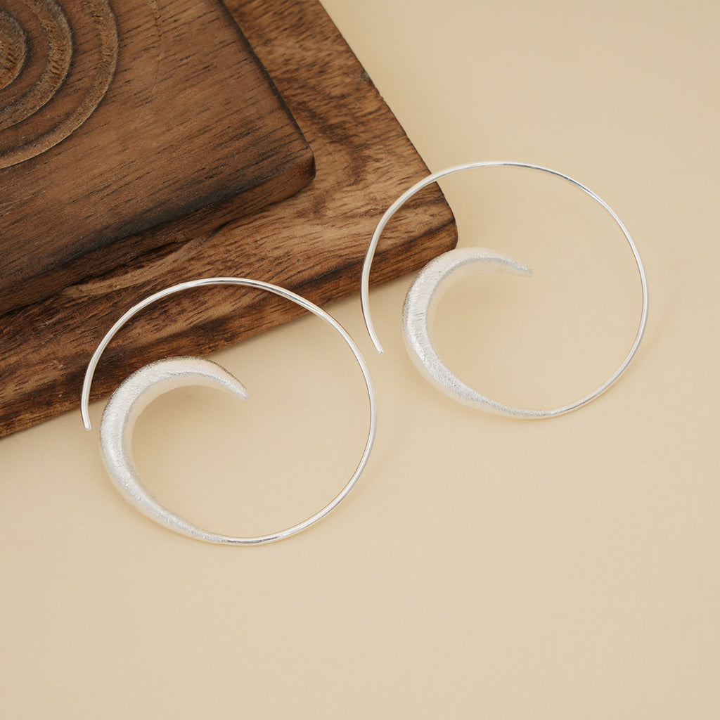 Large Silver Open Hoops