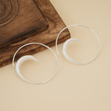Load image into Gallery viewer, Large Silver Open Hoops