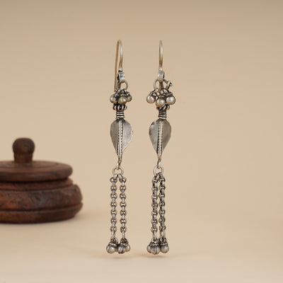 Long Chain Silver Earrings