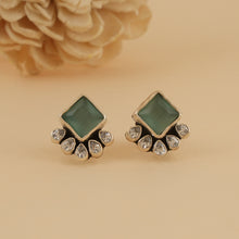 Load image into Gallery viewer, Dainty Moissanite &amp; Zircon Studs
