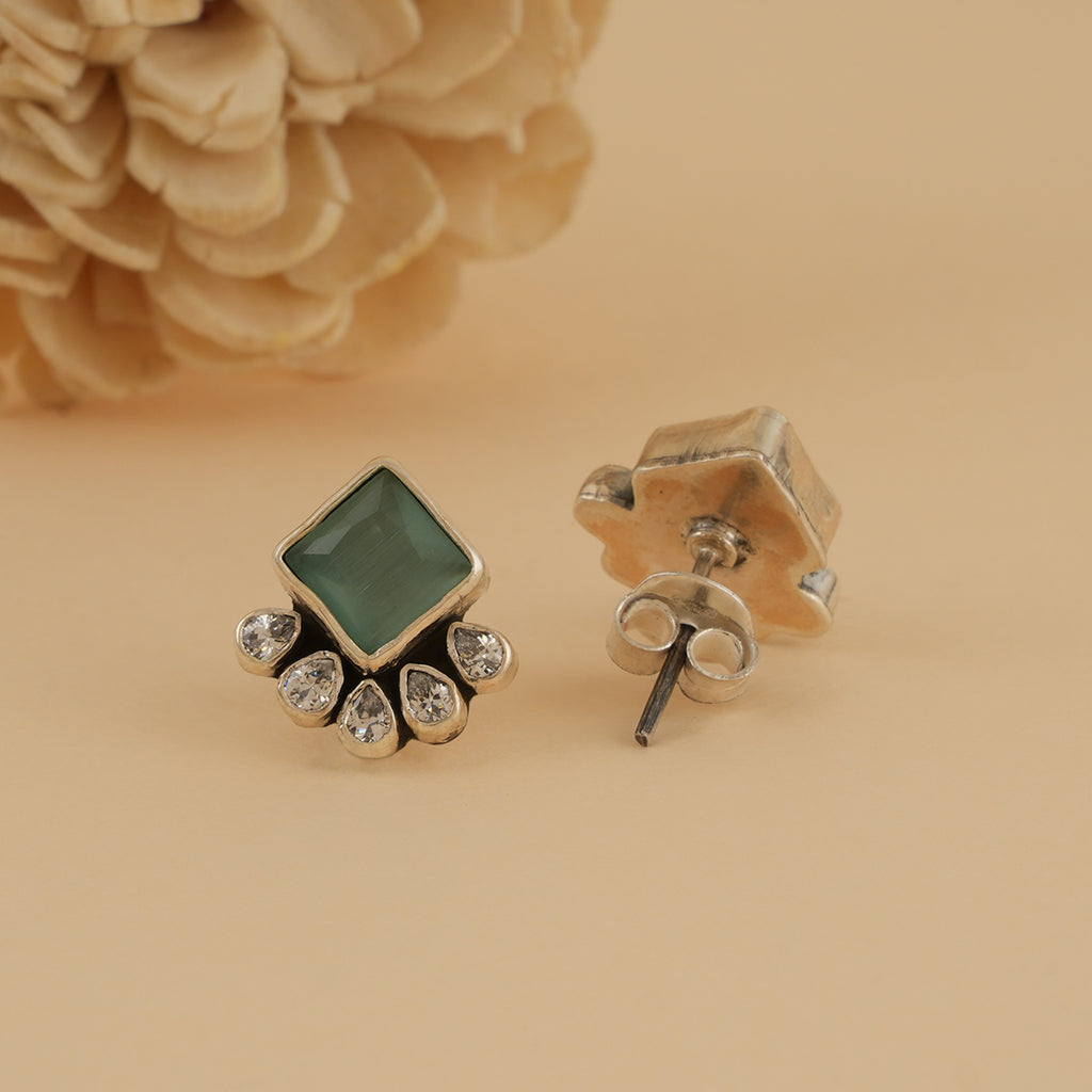Dainty Moissanite & Zircon Studs