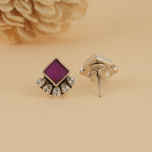 Load image into Gallery viewer, Dainty Moissanite &amp; Zircon Studs
