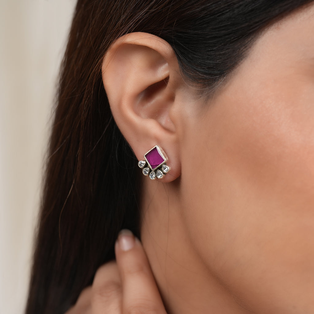 Dainty Moissanite & Zircon Studs