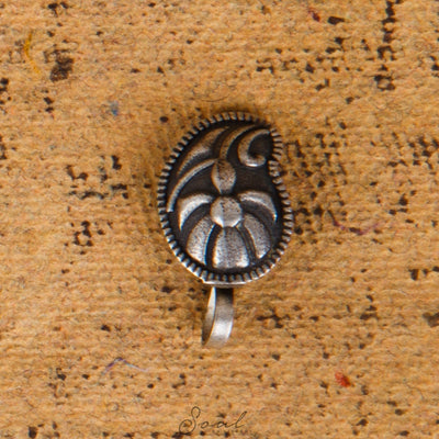Paisley Nose Pin with flower motif