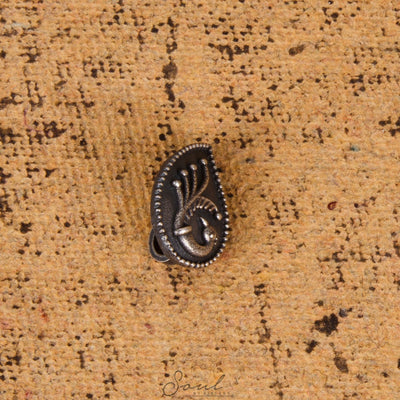 Paisley Nose Pin with Peacock motif
